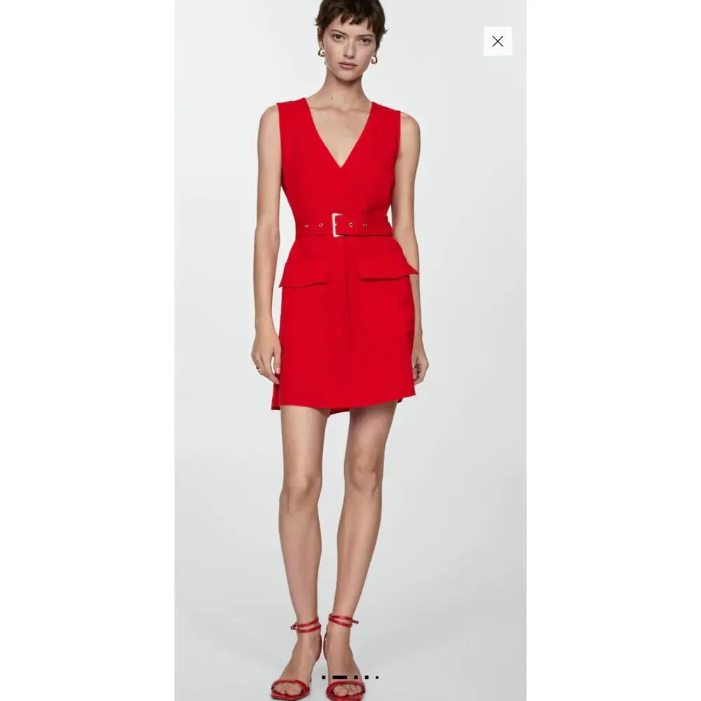 Mango Red Mini‎ Dress